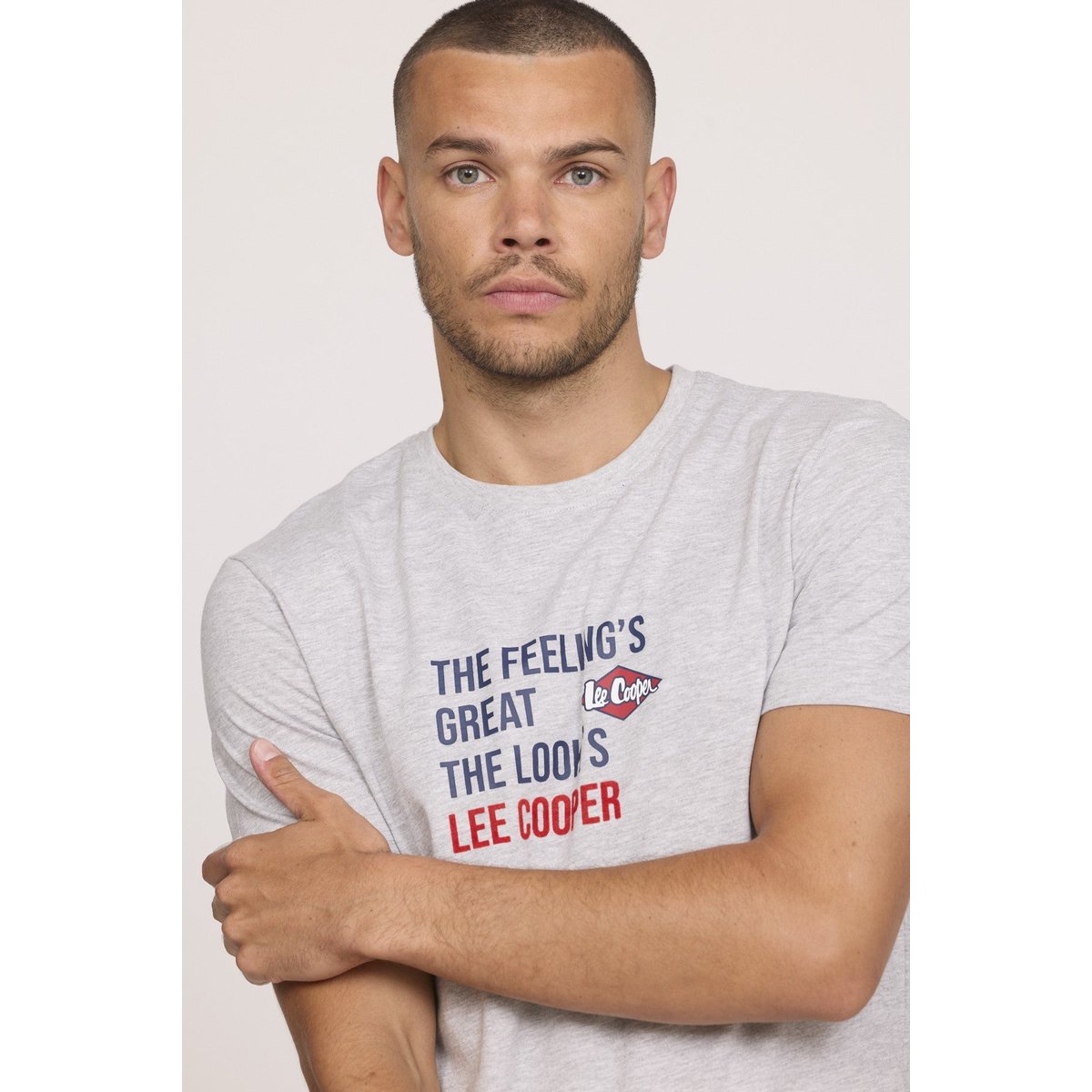 T-shirt manches courte coton regular ALEKO gris, LEE COOPER