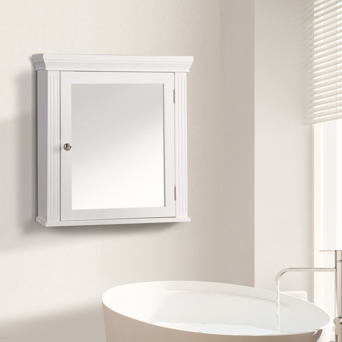 Armoire Toilette STRATFORD blanc, TEAMSON HOME