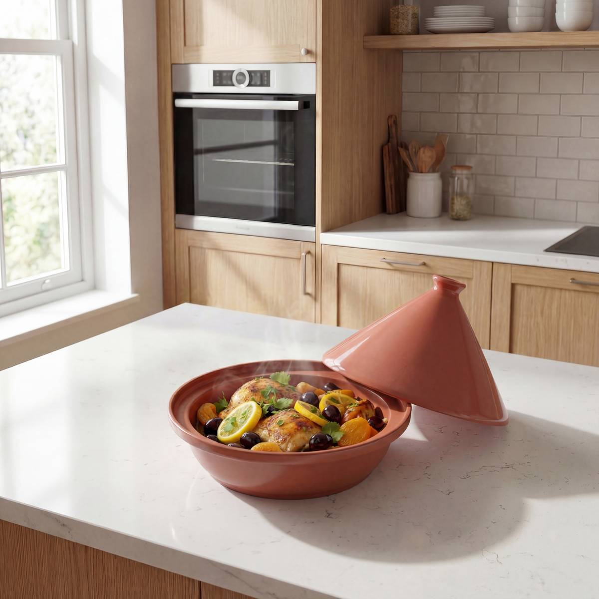 Tajine rond en grès MAGMA blanc, 5FIVE SIMPLY SMART