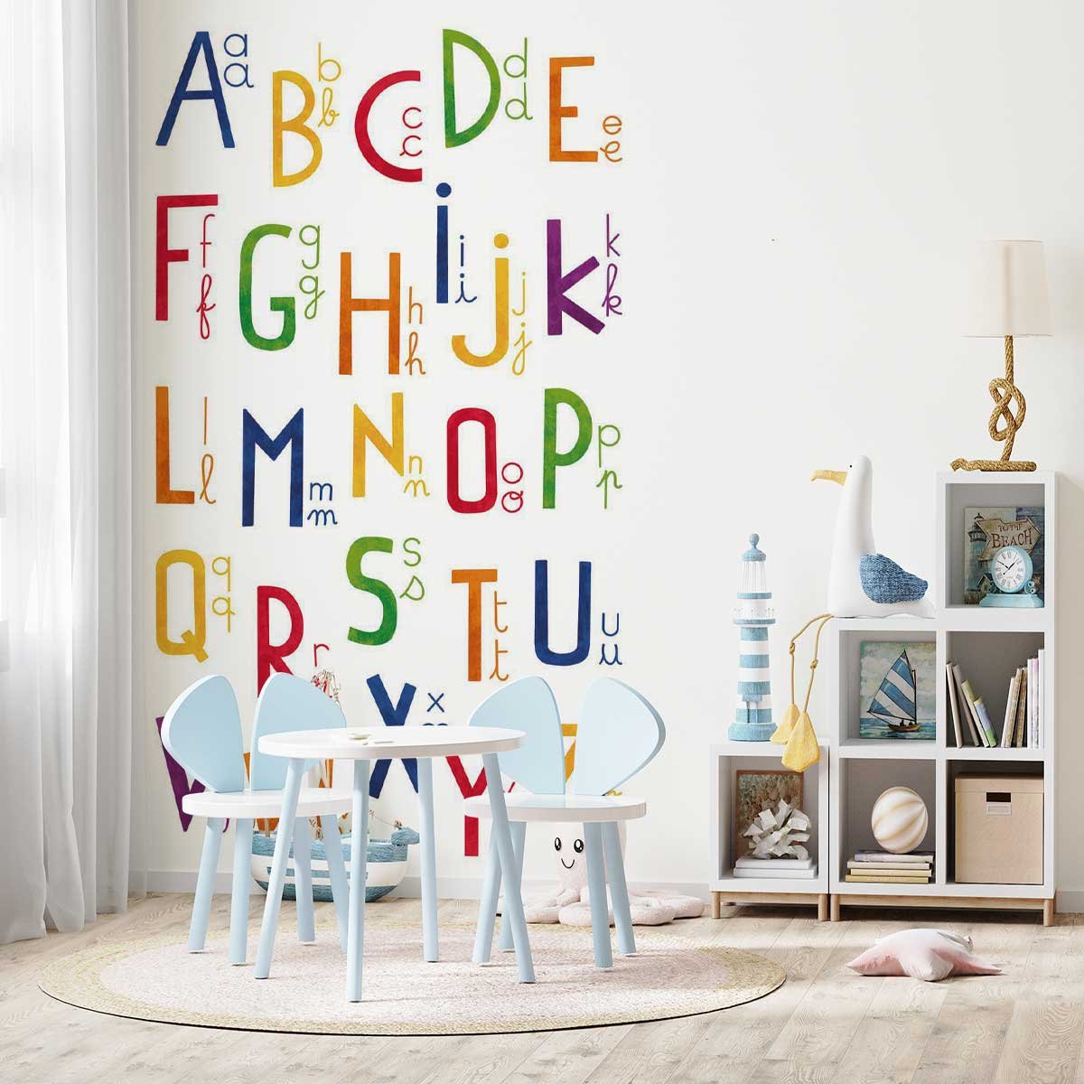 Papier peint alphabet sous toutes ses formes intissé, HEXOA
