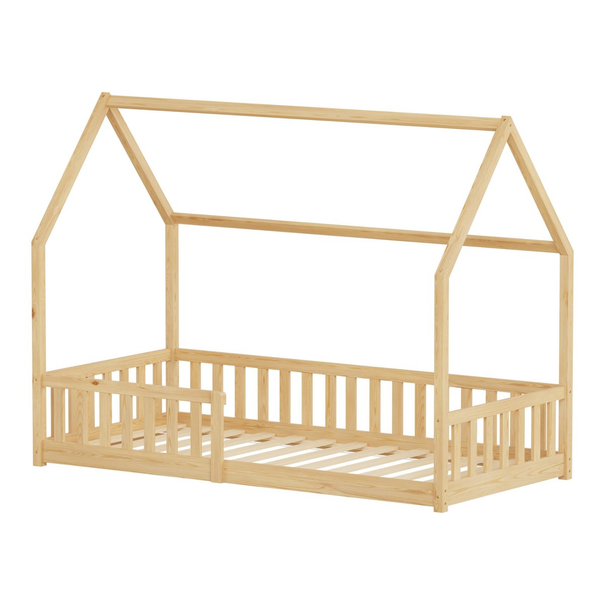 Lit cabane enfant en bois de pin naturel, TERRE DE NUIT