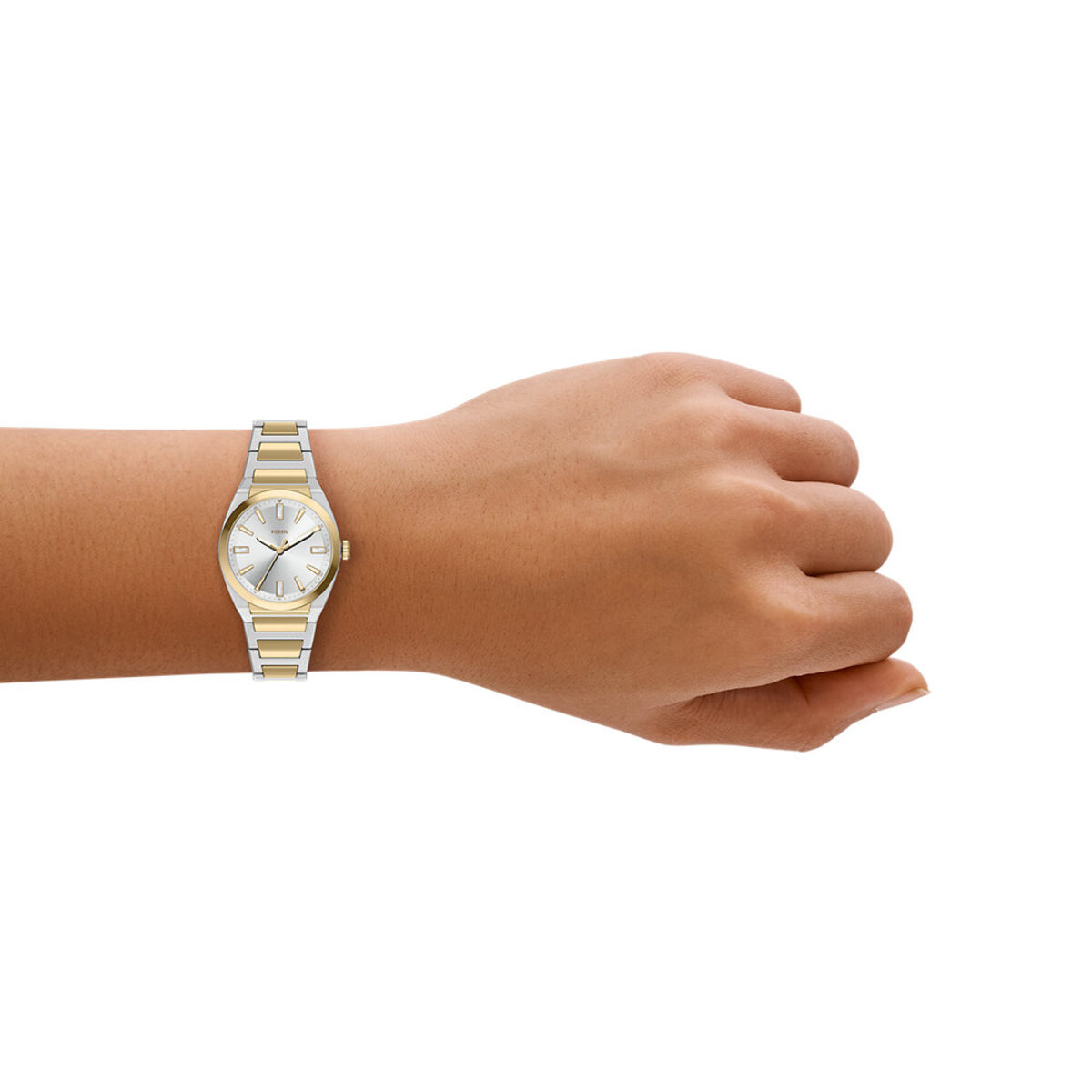 Montre Analogique EVERETT doré blanc doré, FOSSIL