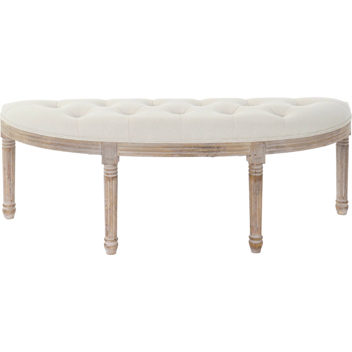 Banc d'entrée en hévéa, TRADICIONAL beige naturel velouté, RECOLLECTION