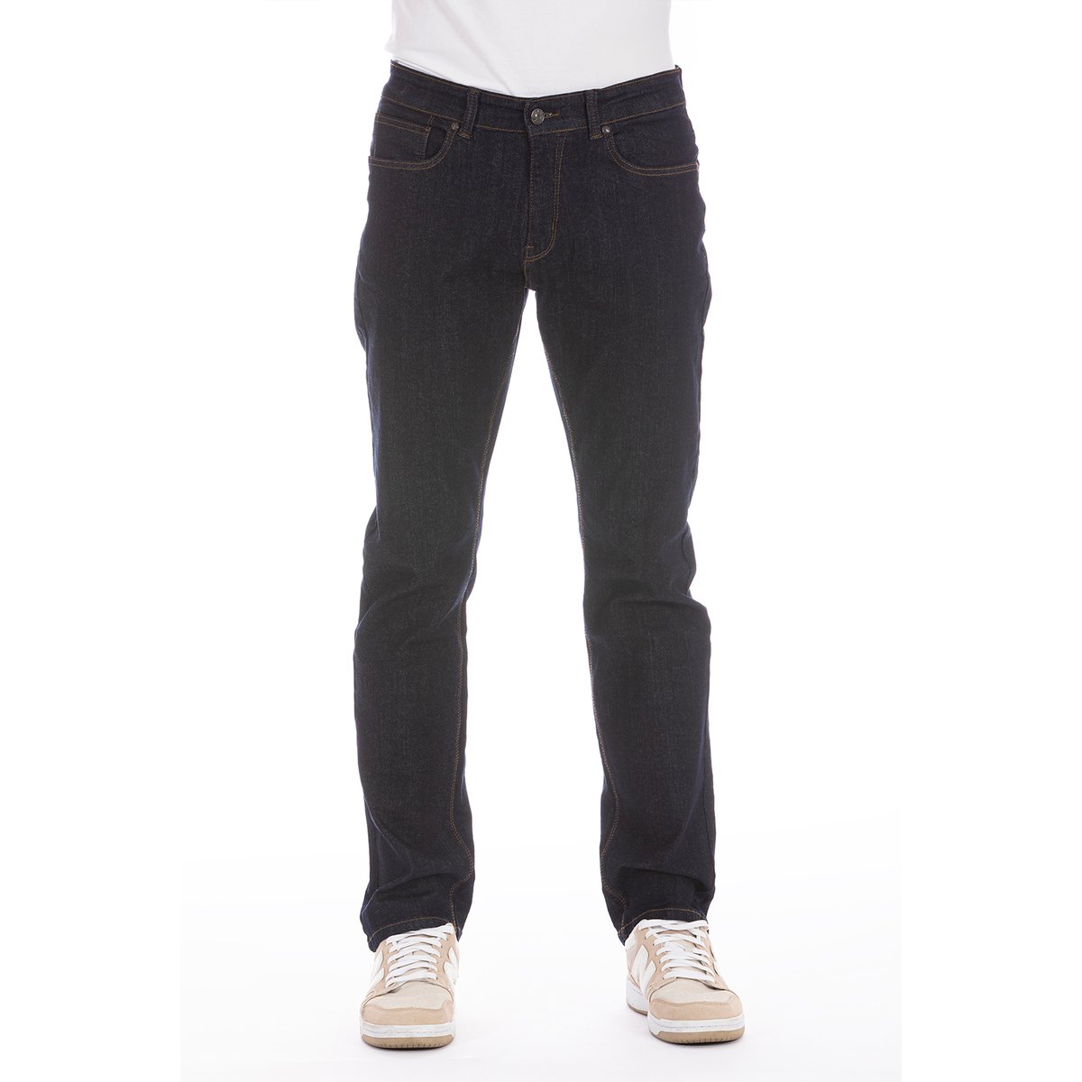 Jeans ARKON5 coupe droite stretch brut, longueur 30 bleu, RICA LEWIS