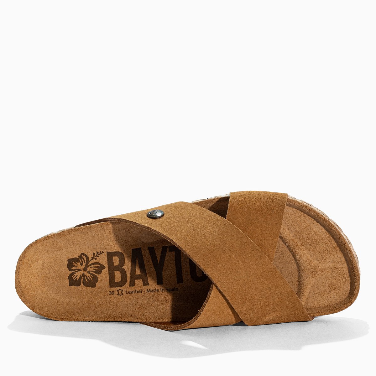 Sandales en cuir suédé BURGOS camel, BAYTON