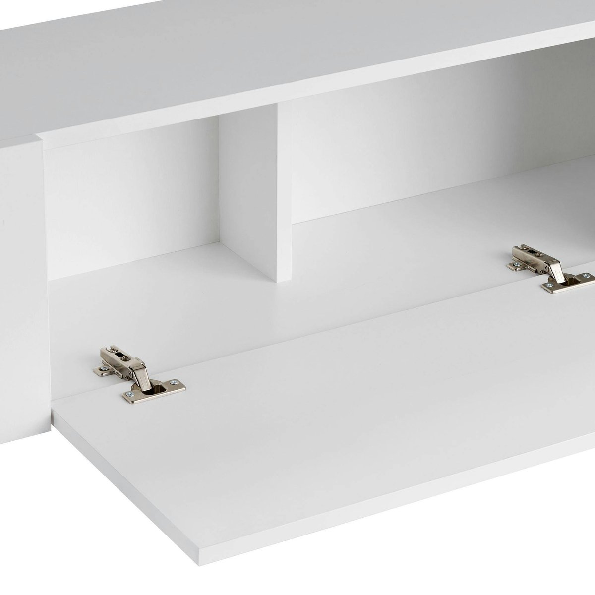 Meuble TV 2 portes 180 cm MARFA blanc - noir, PIER IMPORT