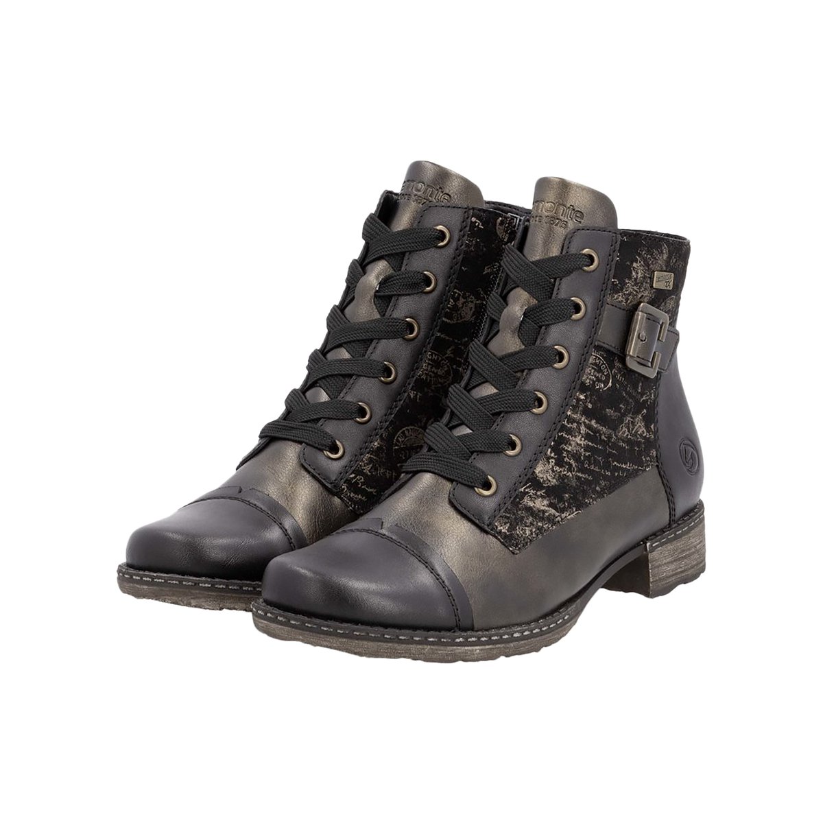 Bottines à Lacets Et Zip Odeon noir-combi, REMONTE