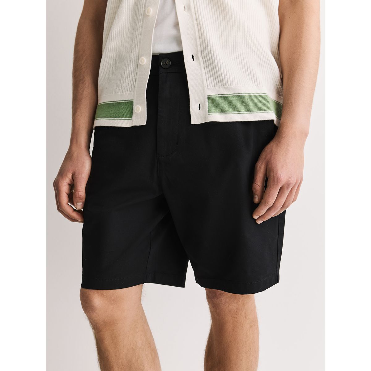 Short chino stretch noir, NEXT