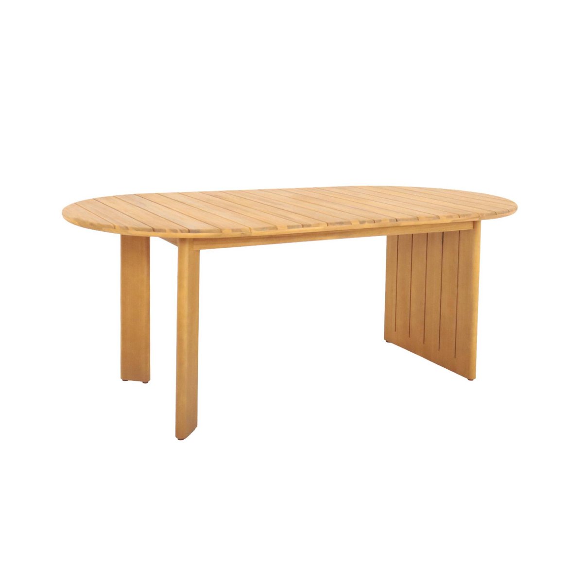 Table de jardin ovale bois d'acacia 6 places BOSCA naturel, SWEEEK