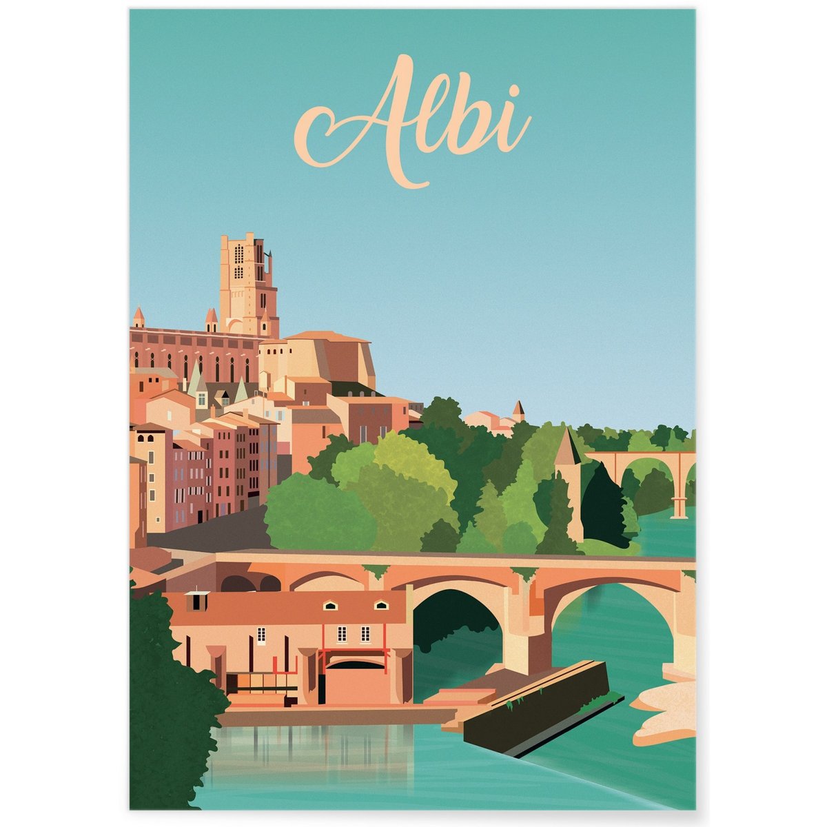 Affiche ville Albi blanc, L'AFFICHERIE