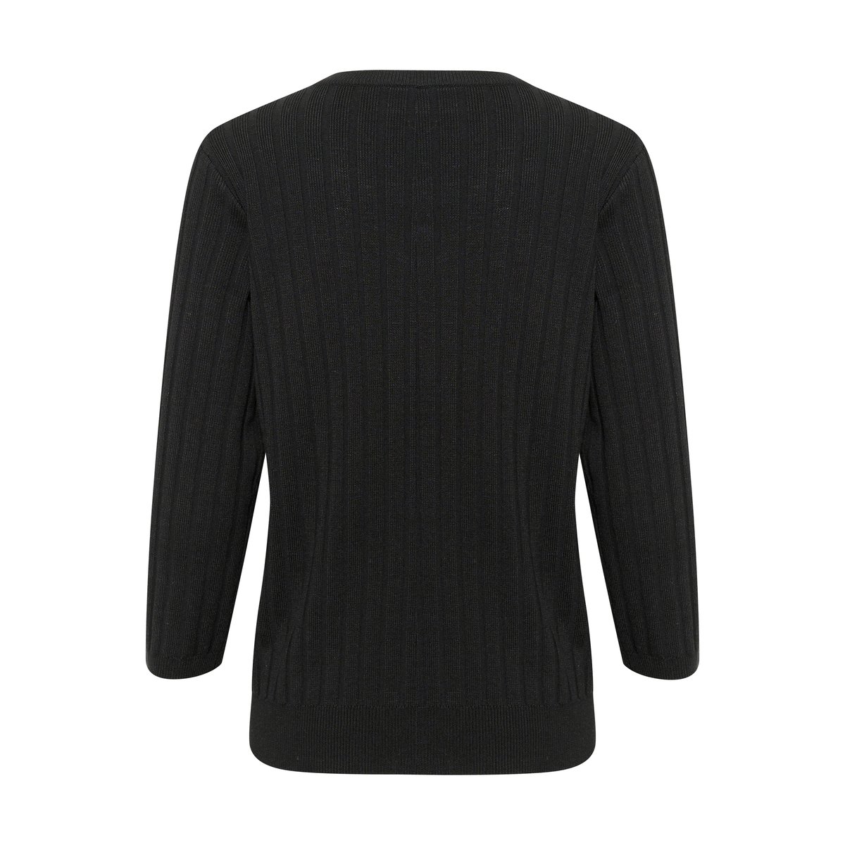 Pull en maille coupe droite noir black deep, KAFFE
