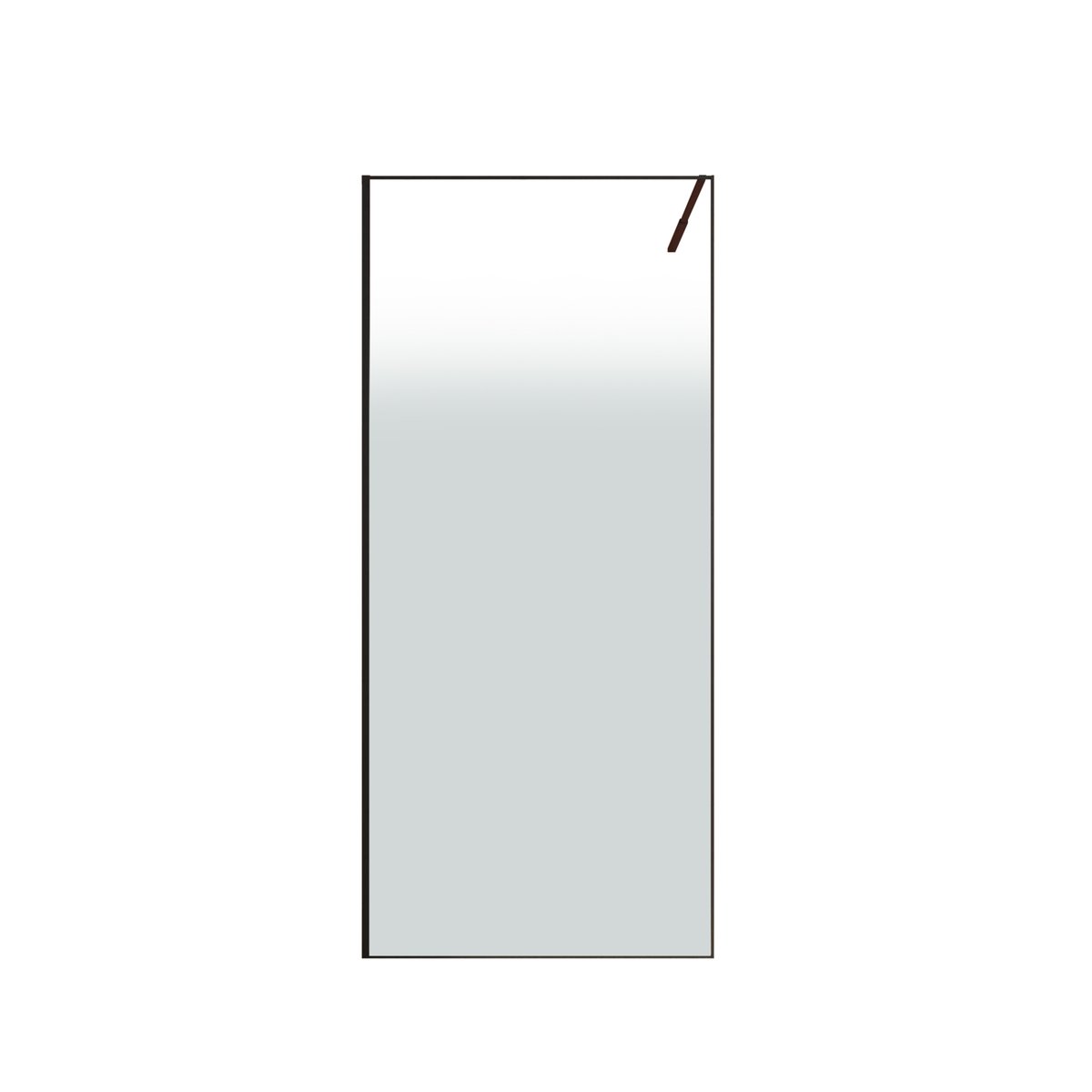 Paroi de douche en verre trempé  - Effet brume noir, HOME MAISON