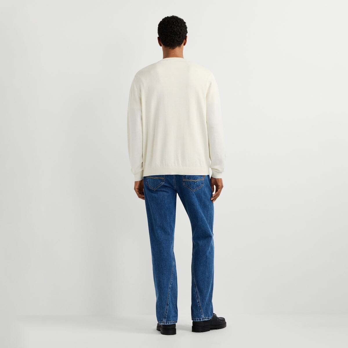 Pull Coupe Regular À Col Rond blanc cassé, PEPE JEANS