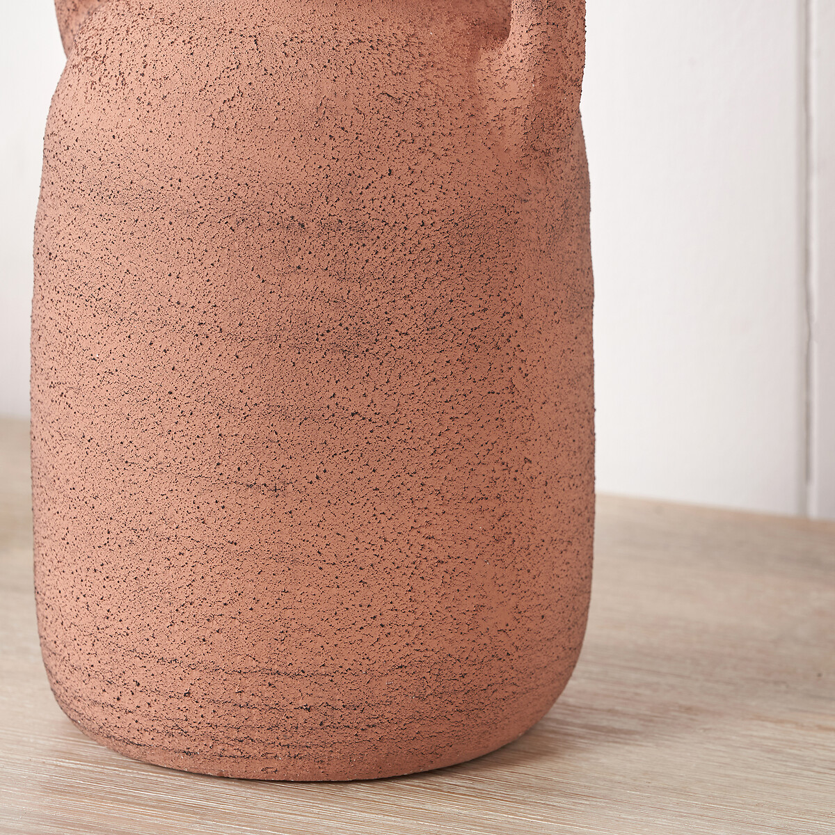 28cm Natural Textured Terracotta Decorative Vase with Handles sienna, ÉDITÉ