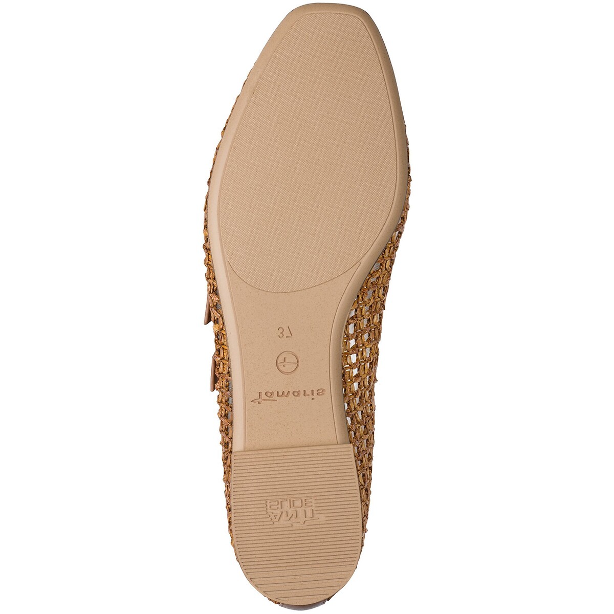Openwork Mary Jane Ballet Pumps cognac, TAMARIS