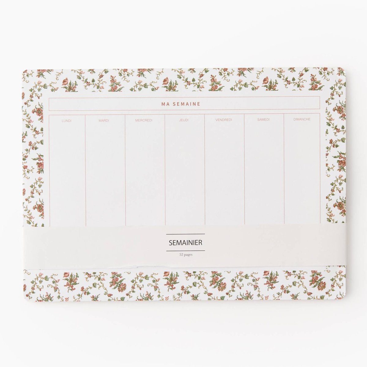 Semainier, 52 pages ecru, MONOPRIX