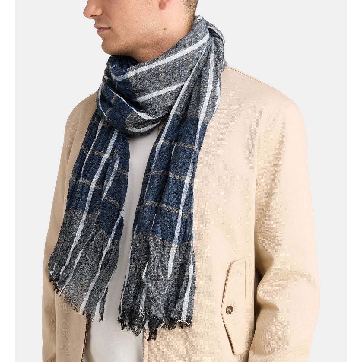 Chèche brieux bleu marine, GALERIES LAFAYETTE