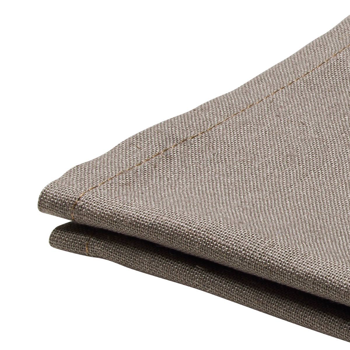 Lot de 6 serviettes de table LA LILLOISE gris taupe, COUCKE