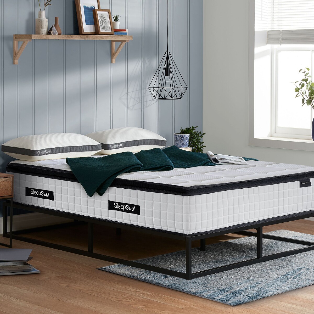 SleepSoul Bliss 2000 Pocket Hybrid Pillowtop Mattress white, SLEEPSOUL