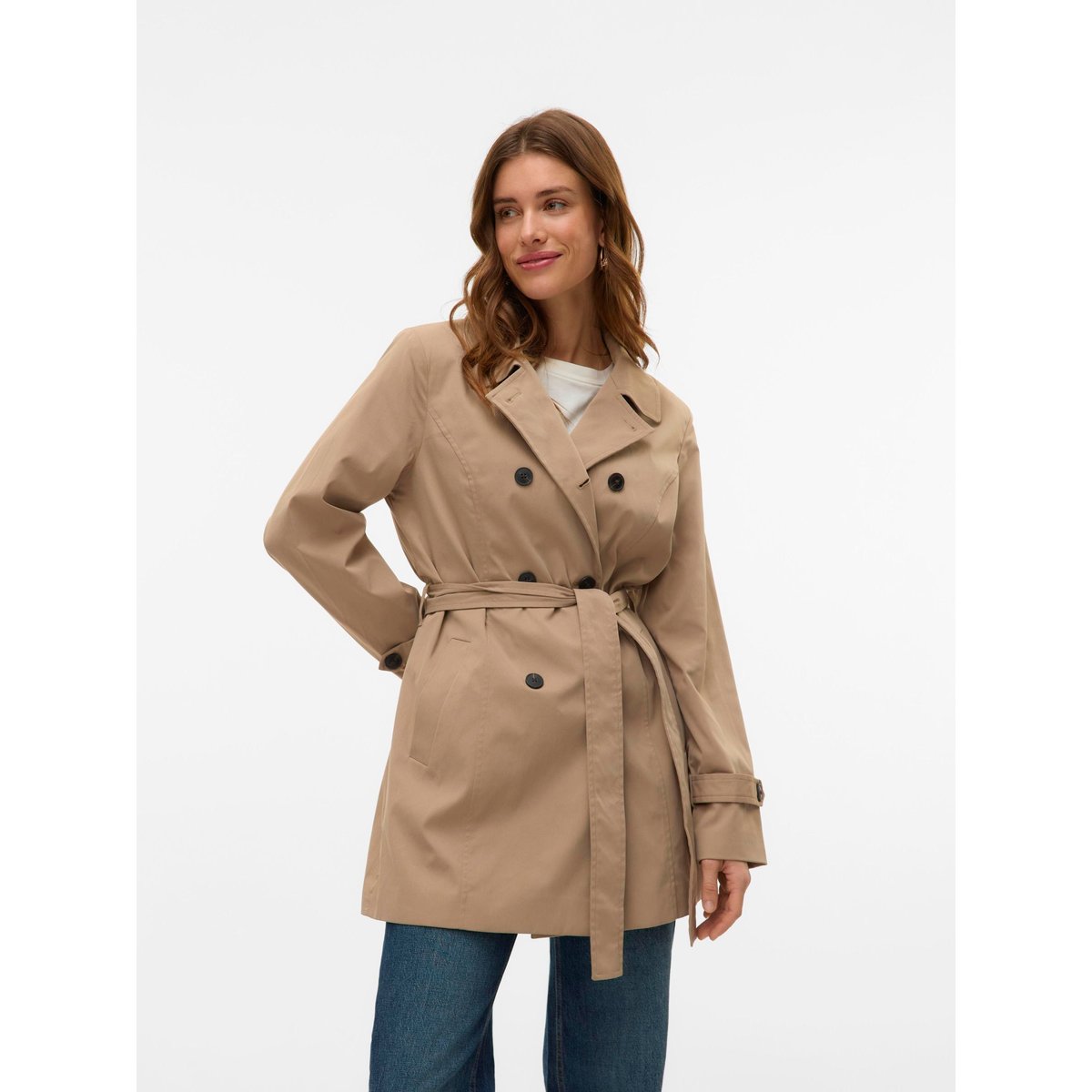 Trench Coat silver mink, VERO MODA