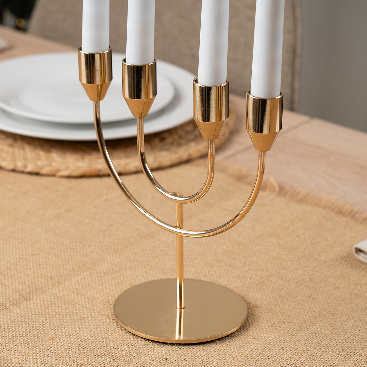 20.5cm Gold 4-Arm Candle Holder gold-coloured, SO'HOME