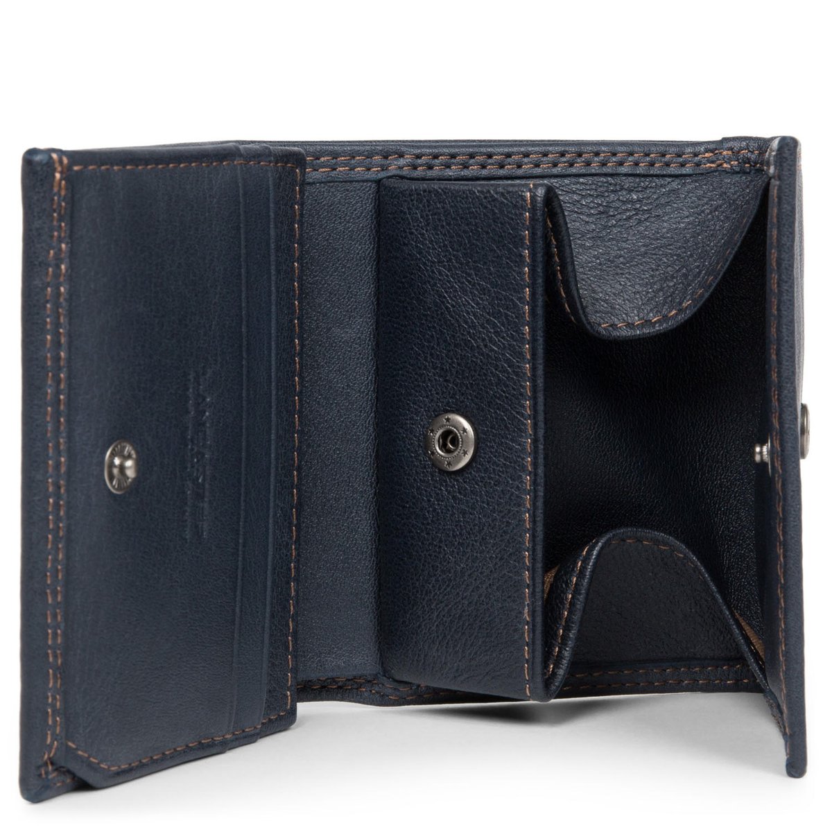 Porte-monnaie SOFT VINTAGE HOMME bleu - fonce - camel, LANCASTER