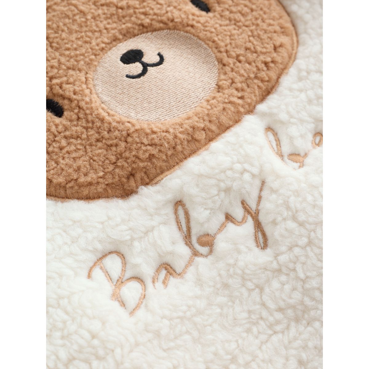 Veste à capuche bébé imitation peau de mouton crème, NEXT
