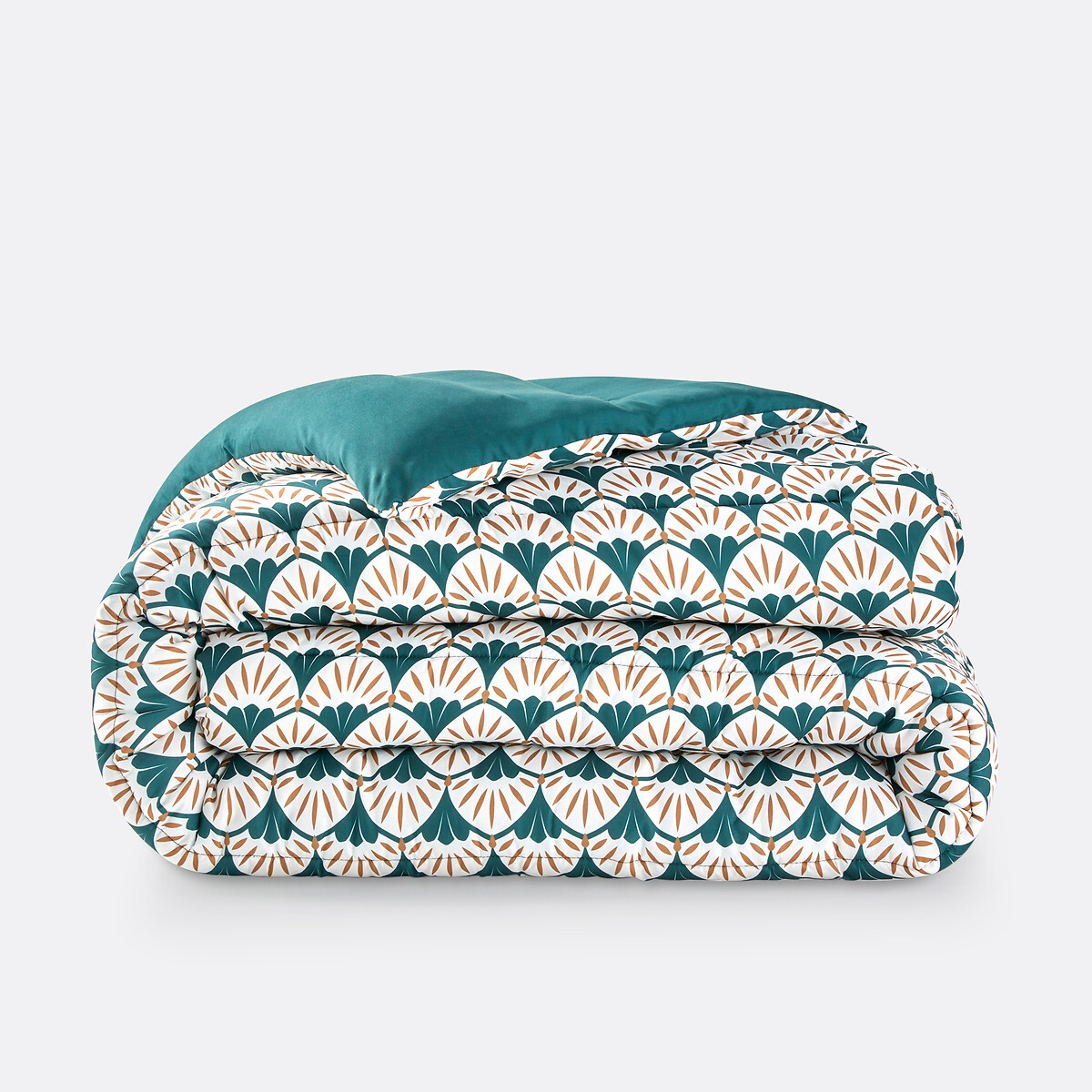 Edredon estampado em microfibra, Milanor branco estampado, LA REDOUTE INTERIEURS