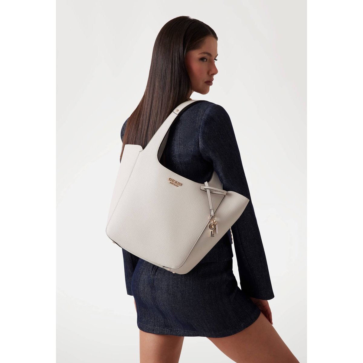 Sac Cabas Helina blanc, GUESS
