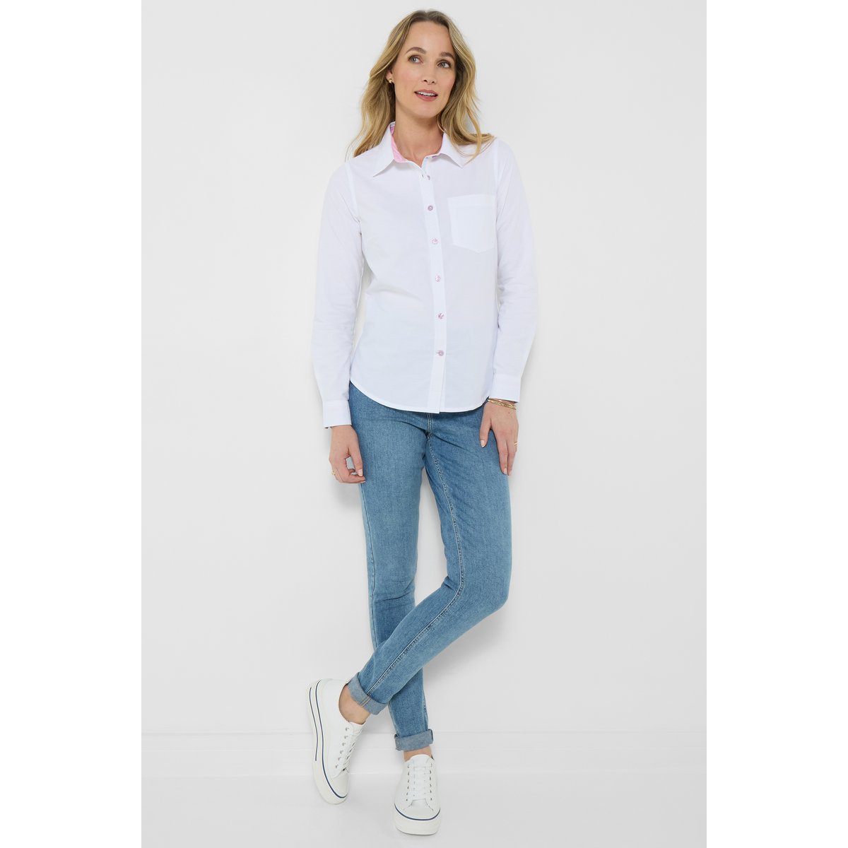Chemise Oxford coton féminine blanc, JOE BROWNS