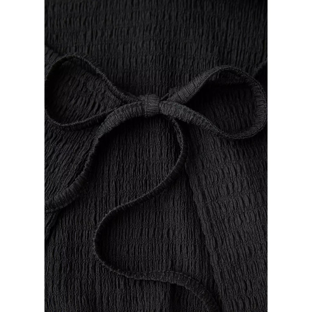 Top halter brodé noir, MANGO TEEN