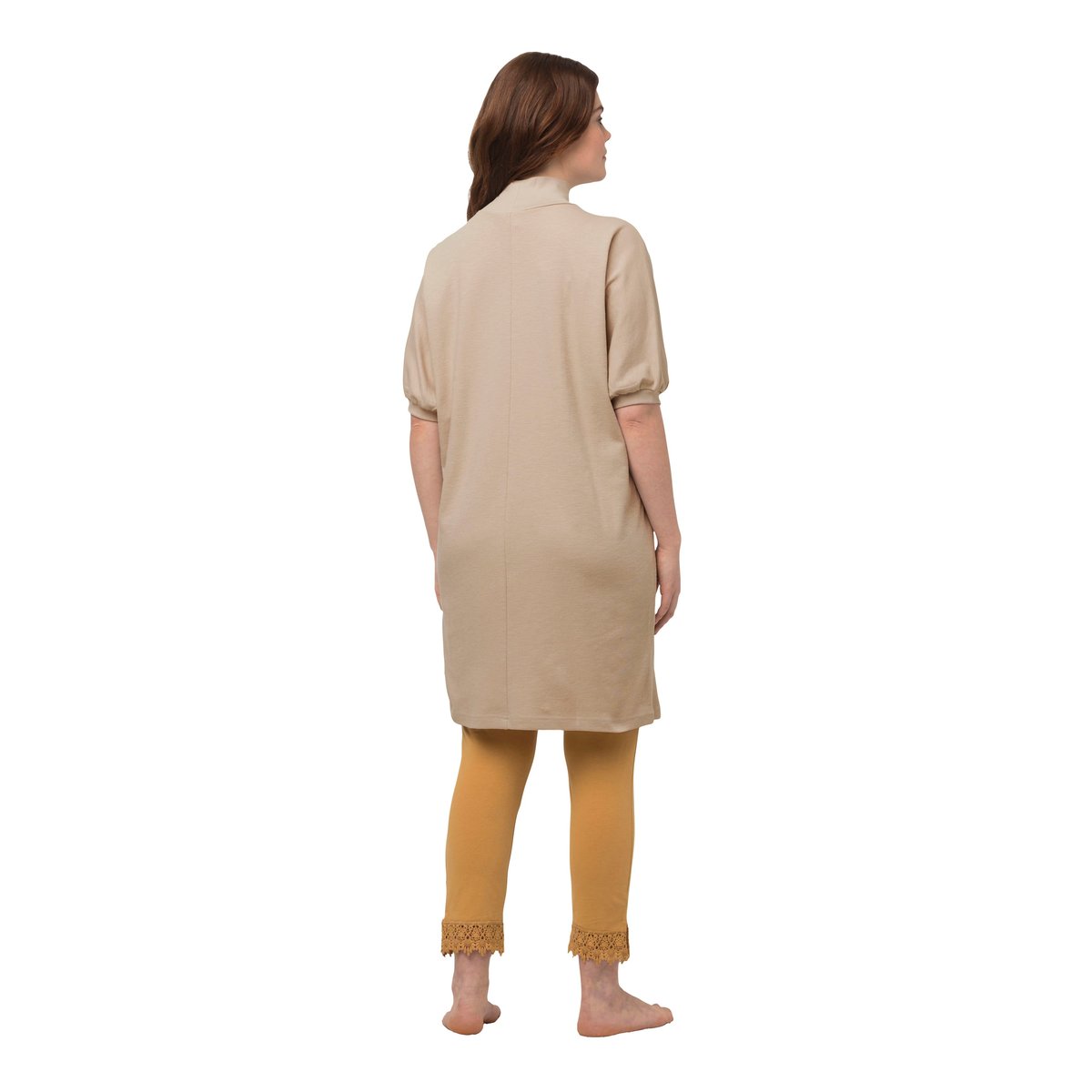 Long T-shirt, coupe en forme d'œuf crème, ULLA POPKEN