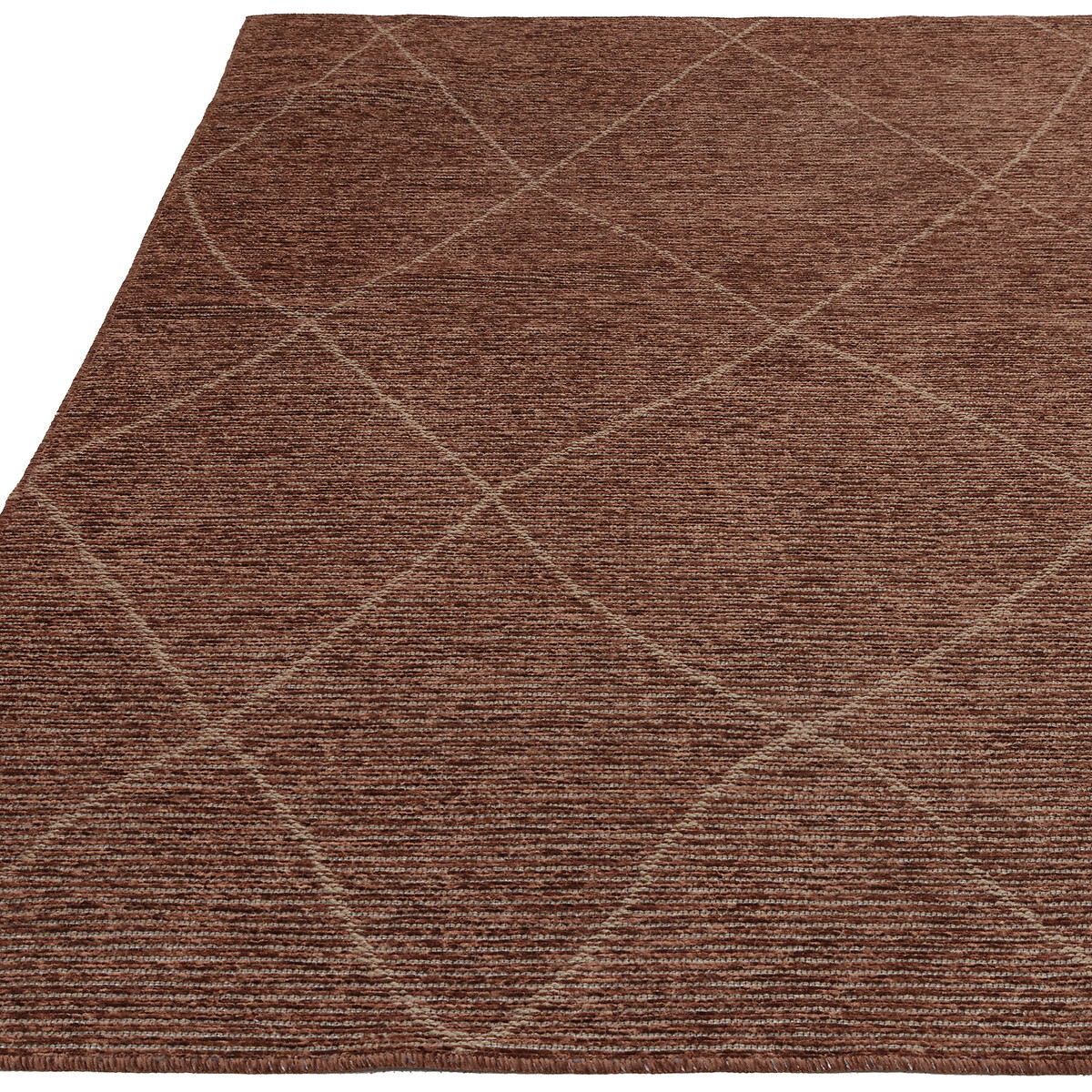 Neutral Jute Mix Patterned Flatweave Rug terracotta, ÉDITÉ