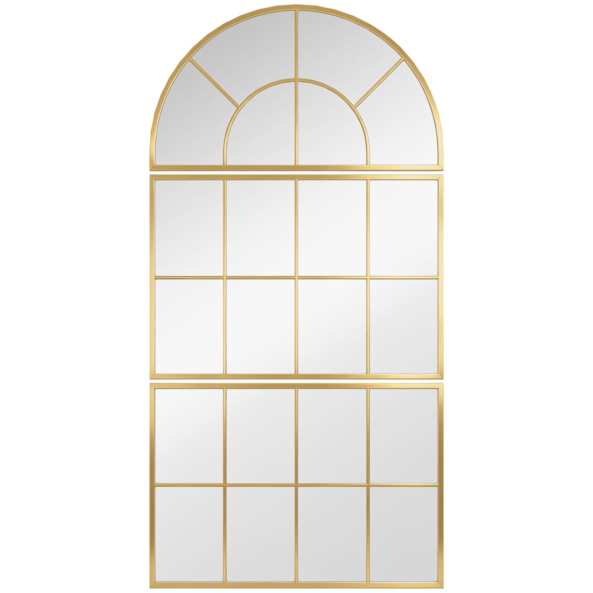 Miroir mural Verre jaune, HOMCOM