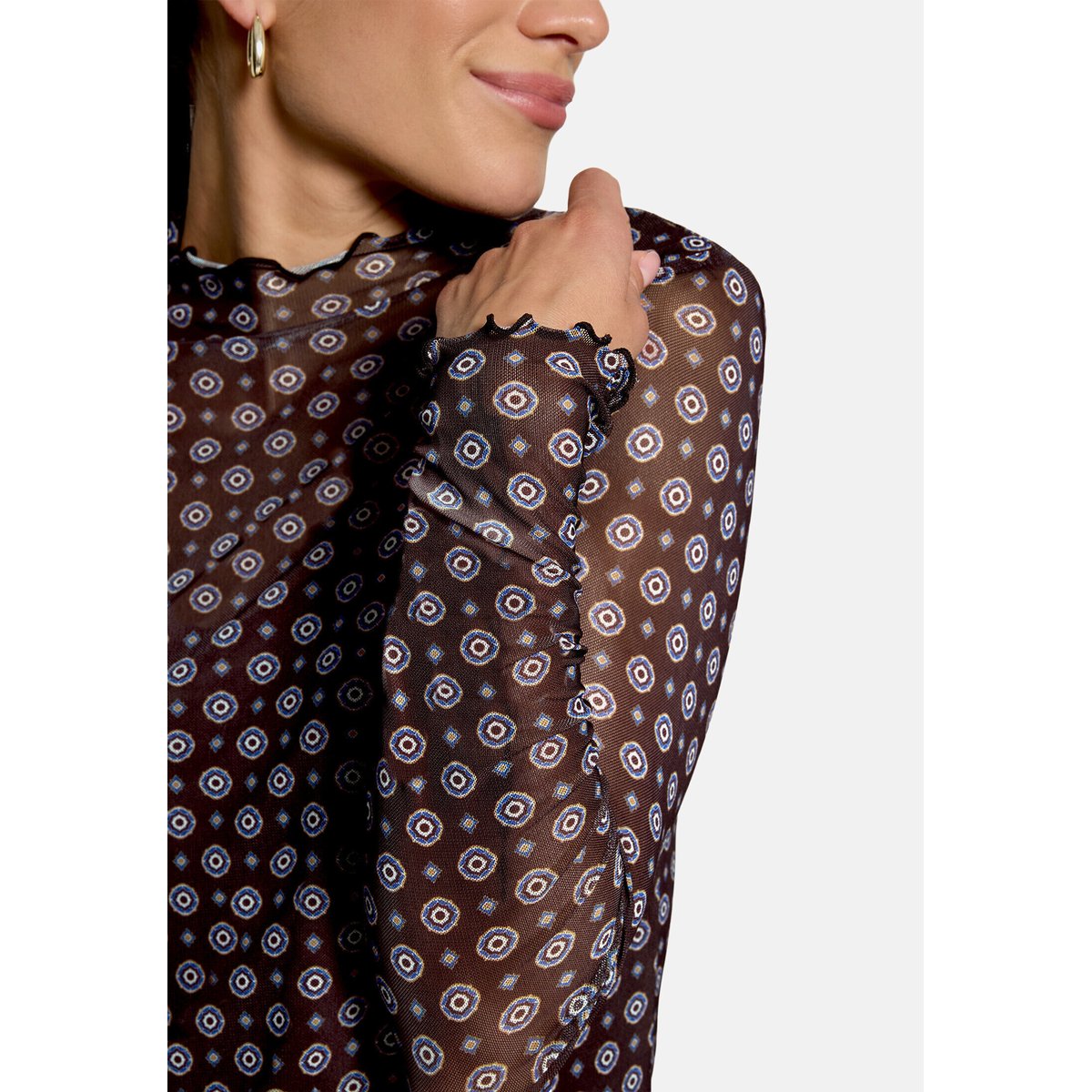 T-shirt à motifs brown/blue, ZERO
