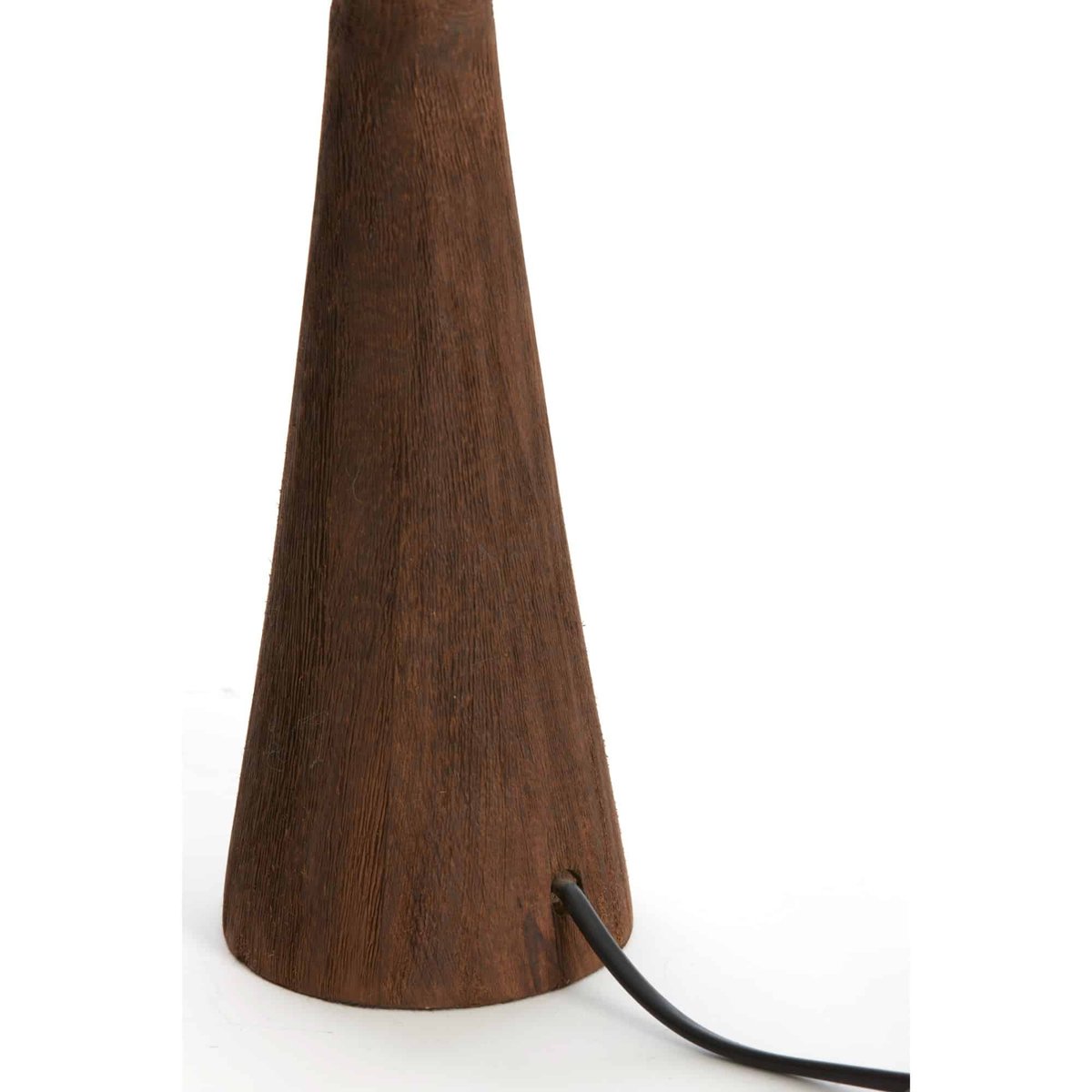 Base De La Lampe Bois FESTINA marron foncé, LIGHT & LIVING 