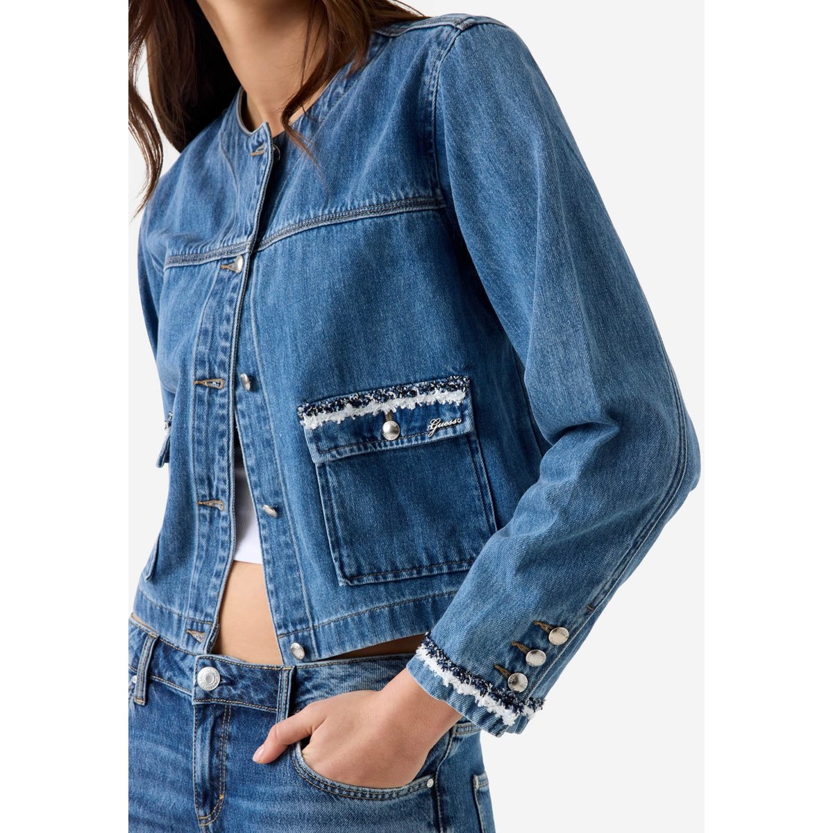 Veste En Denim bleu, GUESS