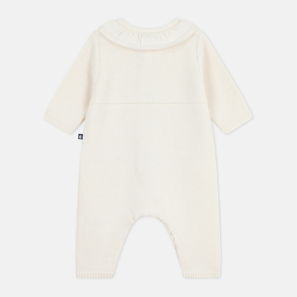 Knitted Baby Jumpsuit light beige, PETIT BATEAU