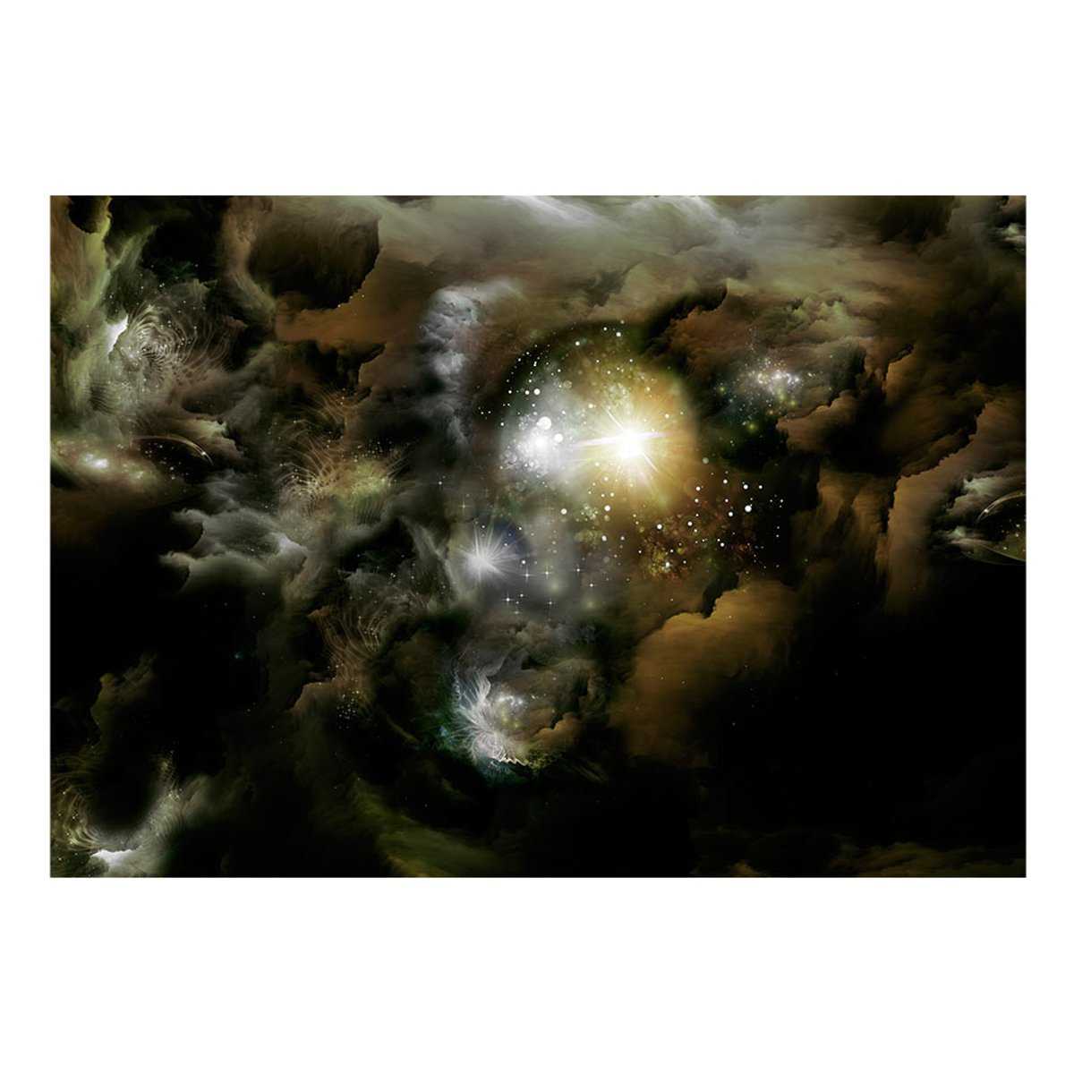Papier peint intissé panoramique Paysage Riddle of the cosmos noir, EDEN