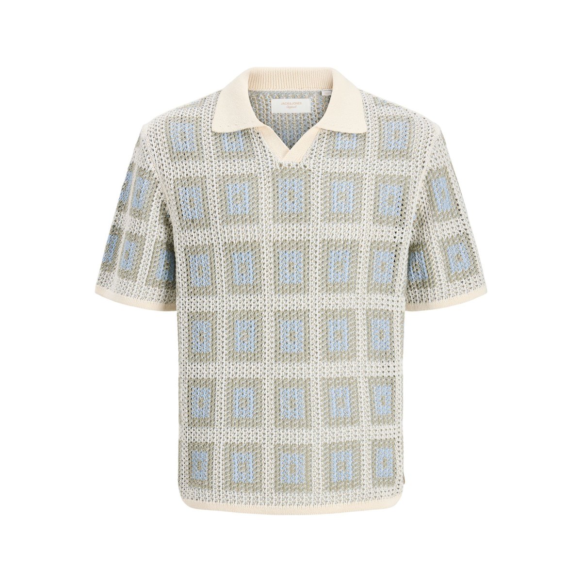 Polo Tricoté blanche - sea salt, JACK & JONES