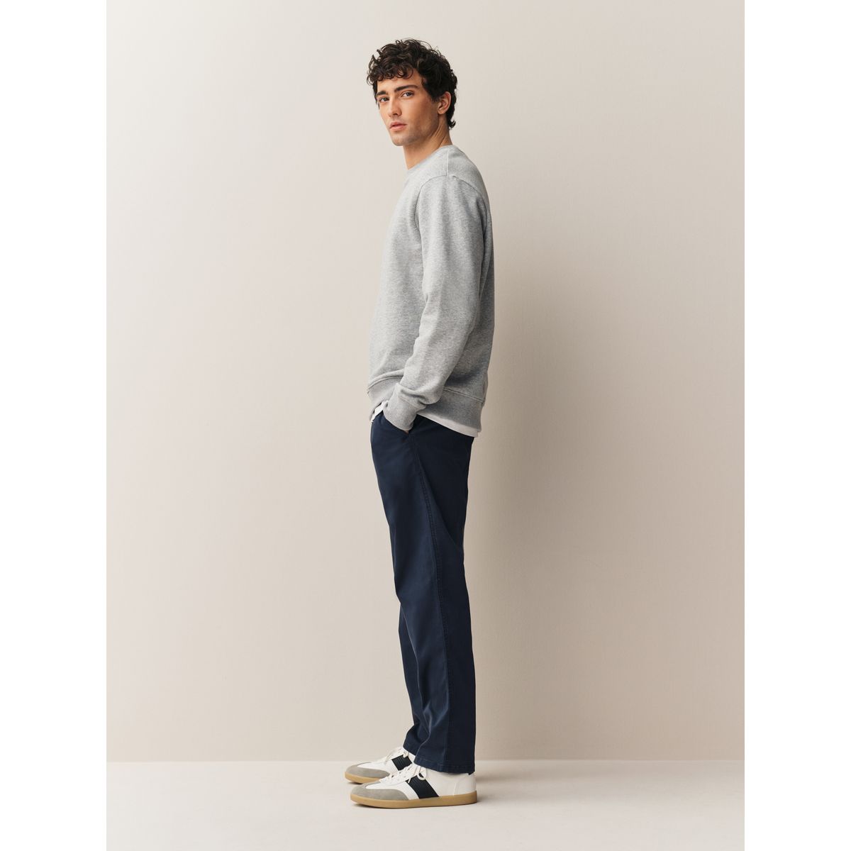Pantalon chino délavé authentique bleu, NEXT