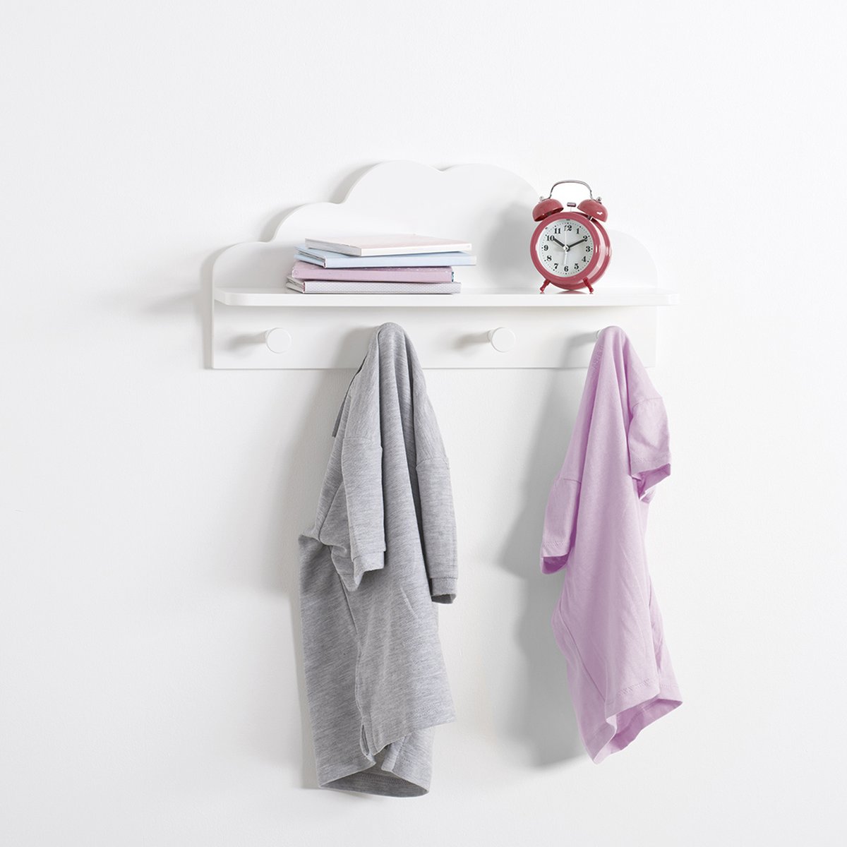 Patère enfant nuage avec tablette DOUCEUR blanc, ATMOSPHERA FOR KIDS