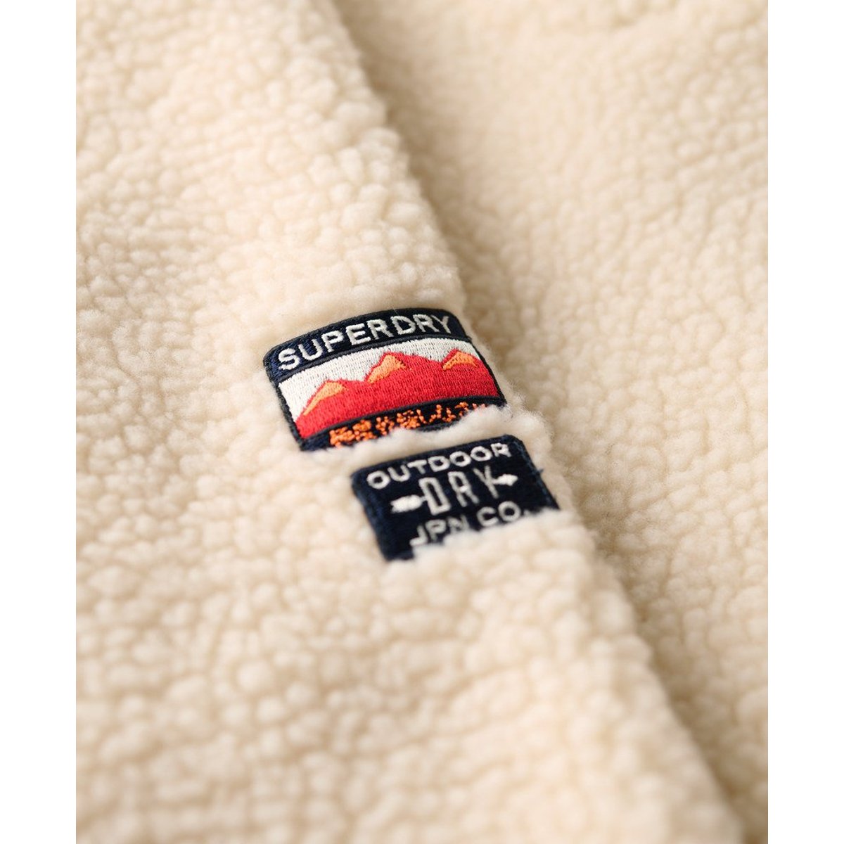 Veste Polaire Sherpa Outdoor écru, SUPERDRY
