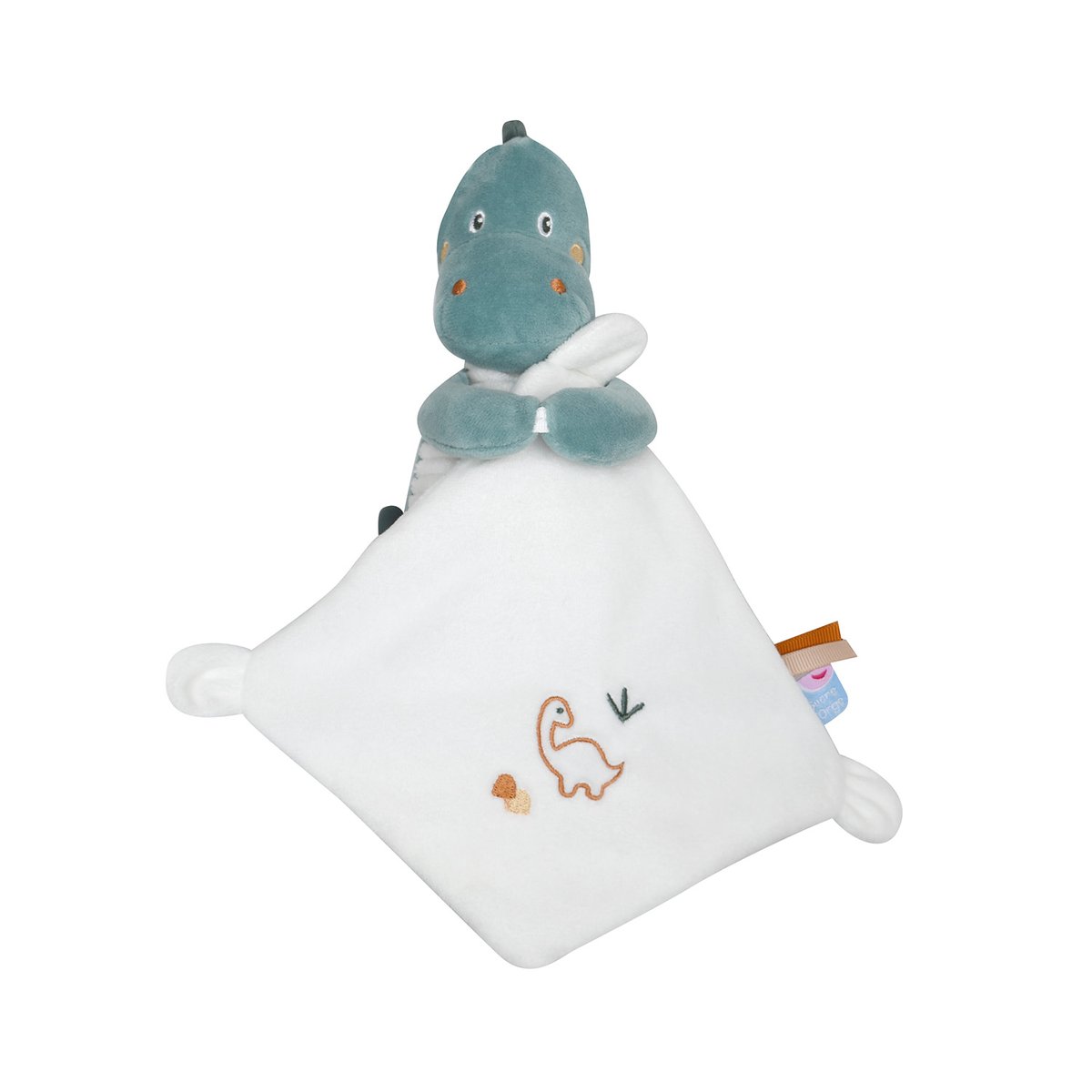 Doudou mouchoir dinosaure stefano vert, SUCRE D'ORGE