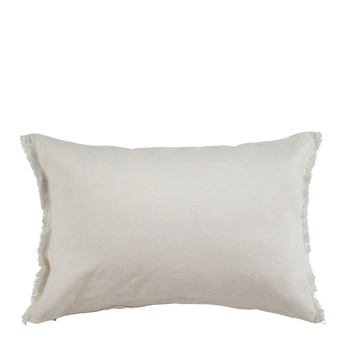 Housse de coussin en lin ivoire, BLANC D’IVOIRE