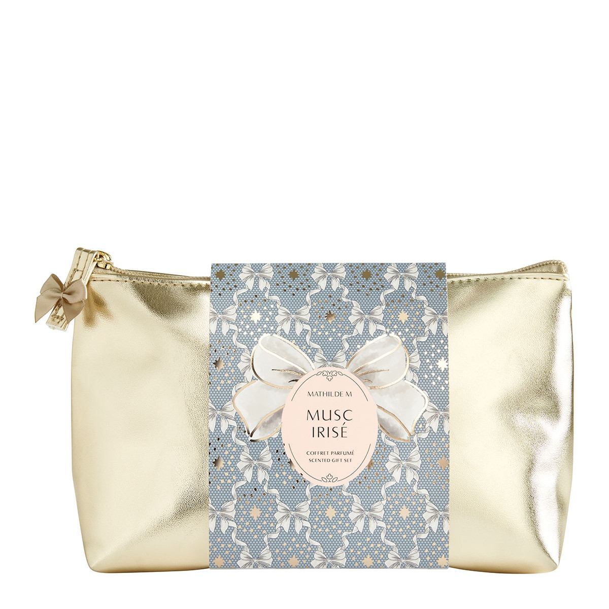 Pochette parfum, bracelet et décor parfumé Musc Irisé RUBANS DE FÊTE or, MATHILDE M