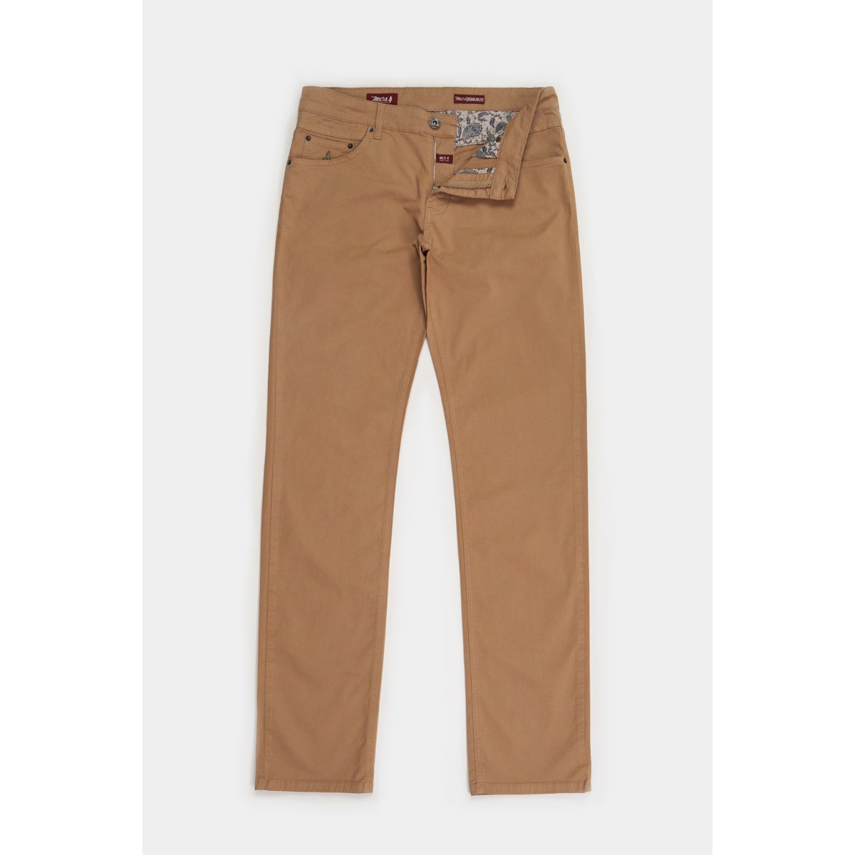 Pantalon 5 poches gabardine uni beige, MCS