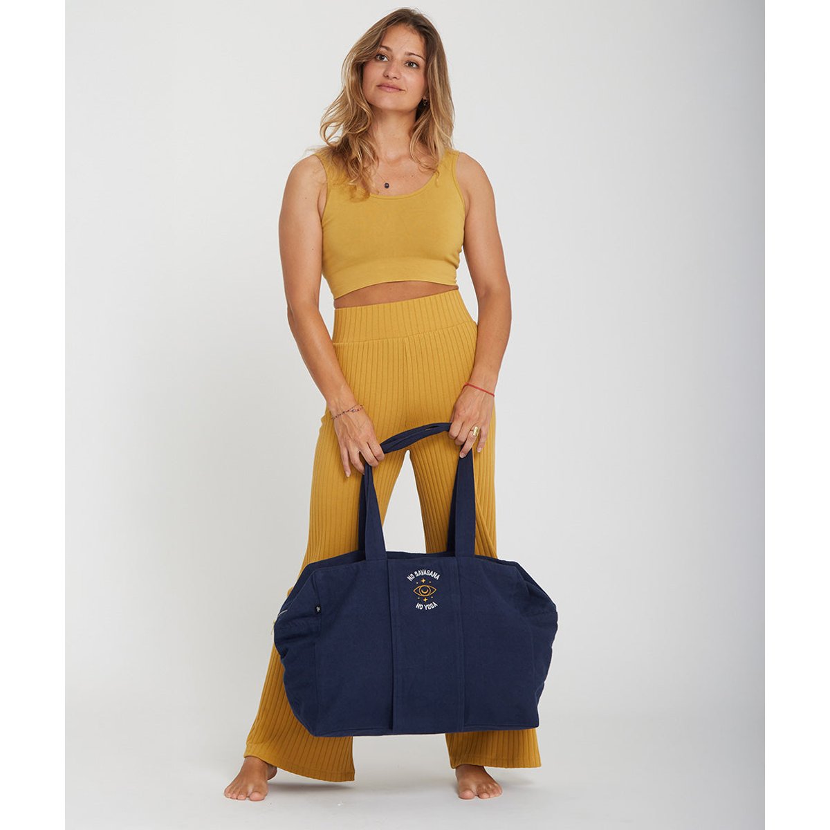 Sac weekend en coton bio Marga couleur unique, YOGA SEARCHER