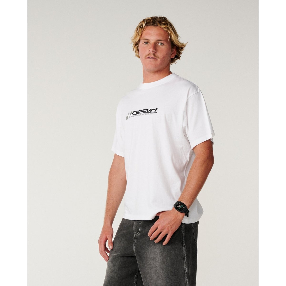 T-shirt brodé Archive 69 coupe Loose blanc, RIP CURL