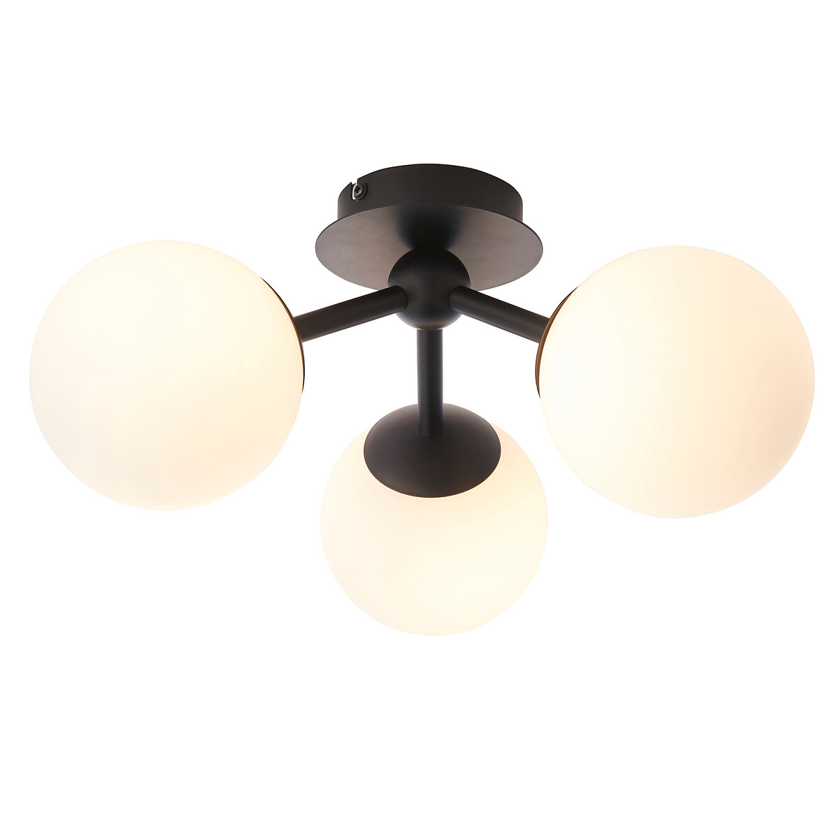 Pulver 3-Light Semi-Flush Bathroom Ceiling Light black, ÉDITÉ